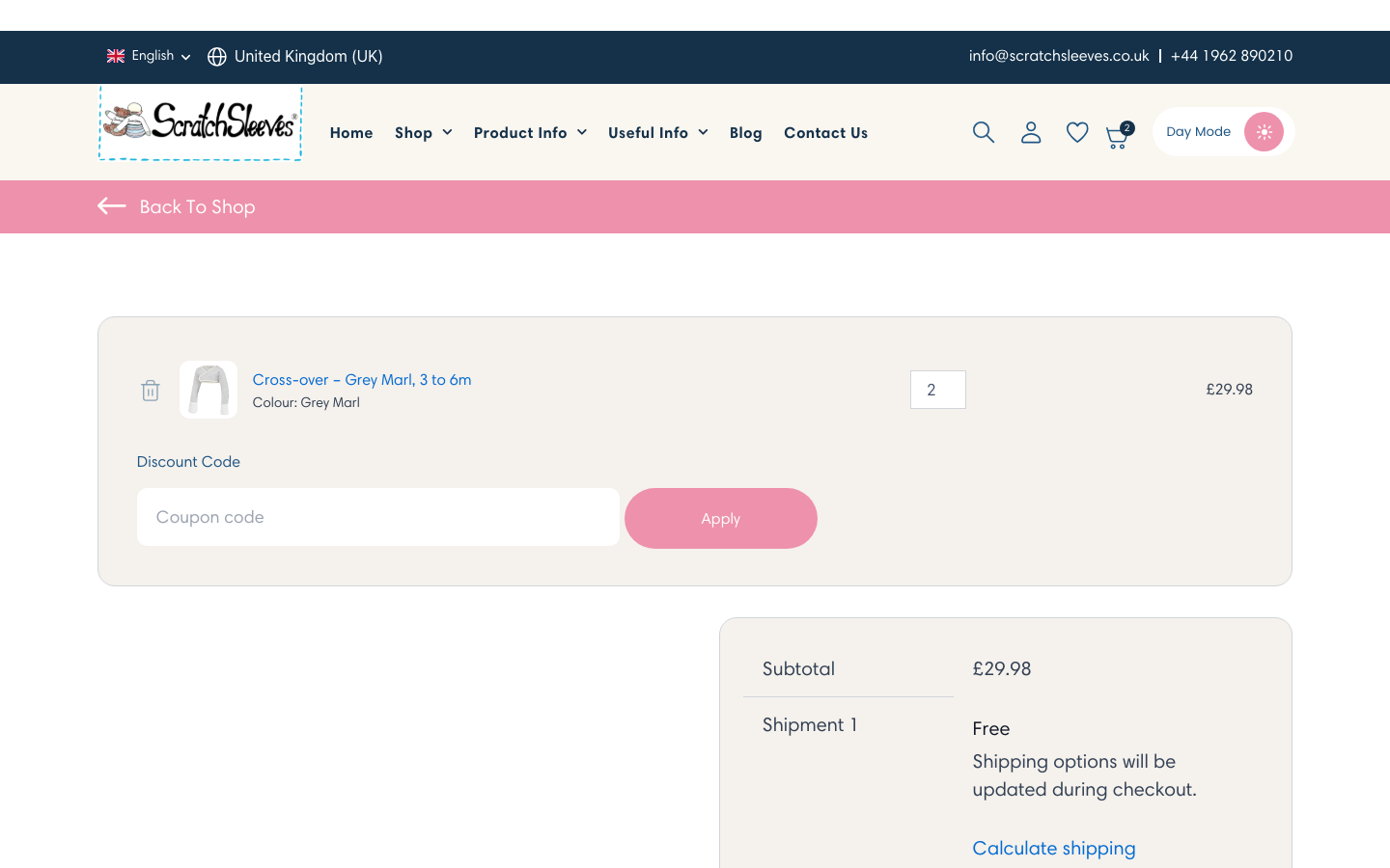 Cart showing discount line items with labels